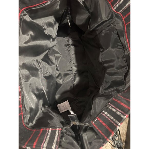 Victorias Secret Plaid Tote Bag With Black & Red Design - Picture 3 of 8